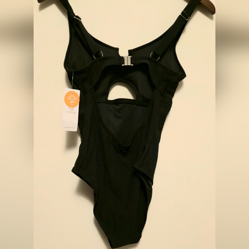 Brand New ✨️Black Cutout Swimsuit Charmo Size Small NWT - Picture 7 of 9